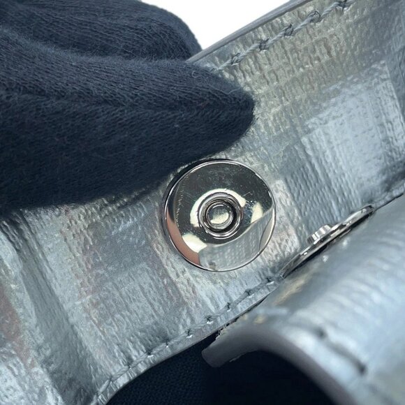 BALENCIAGA shopping phone holder bag Size Mini Leather Silver/Black 593826 - Picture 13 of 16